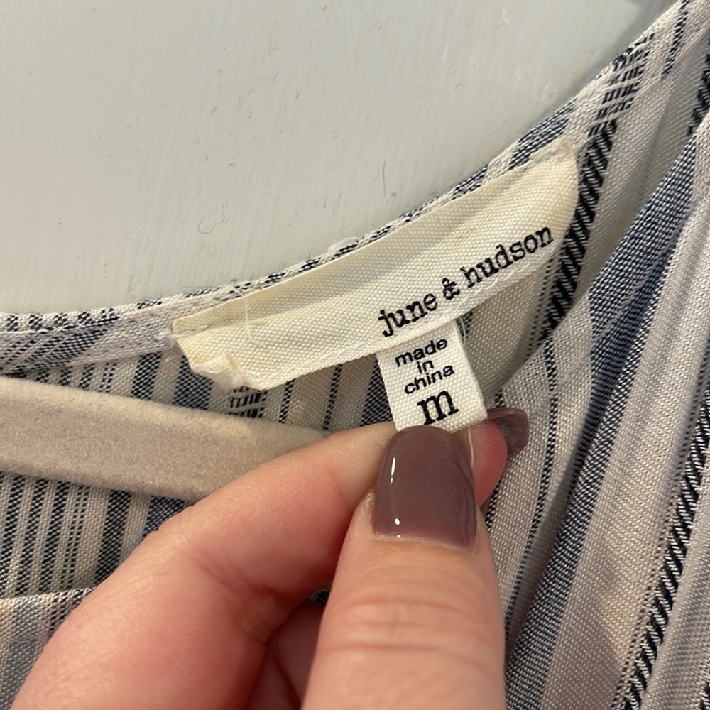 June & Hudson Mixed Stripe Open Back Jumpsuit - image 8